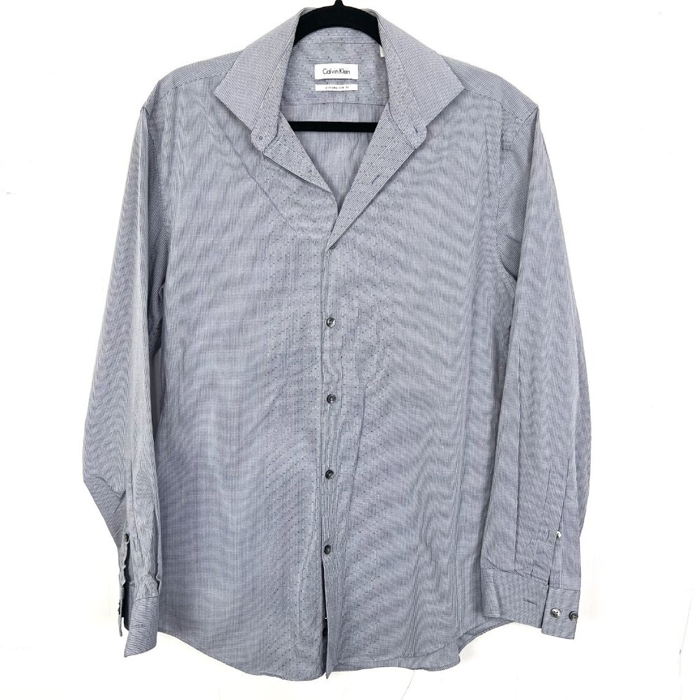 Calvin Klein Blue Extreme Slim Fit Dress Shirt Men's 15-15‎ 1/2 32/33 M